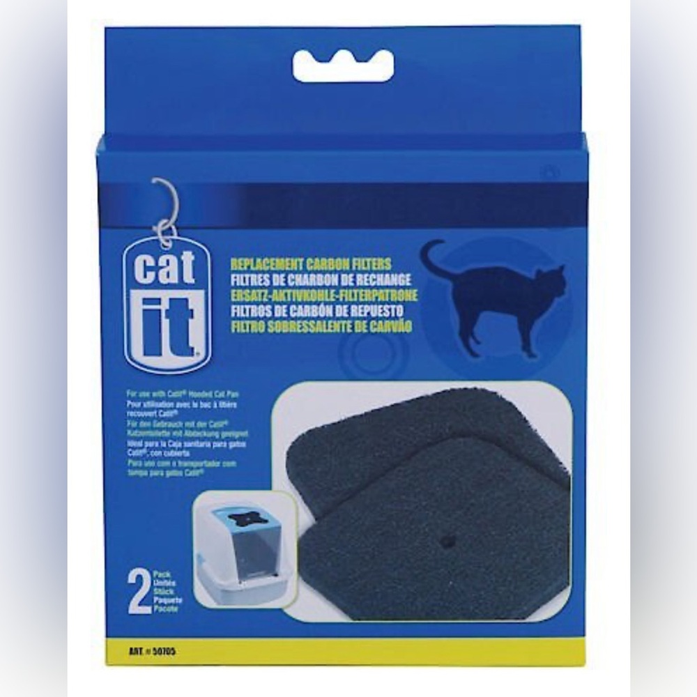 9 FILTERS** Catit Hooded Cat Pan Replacement Carbon Filters-ALL NEW IN PLASTIC!!